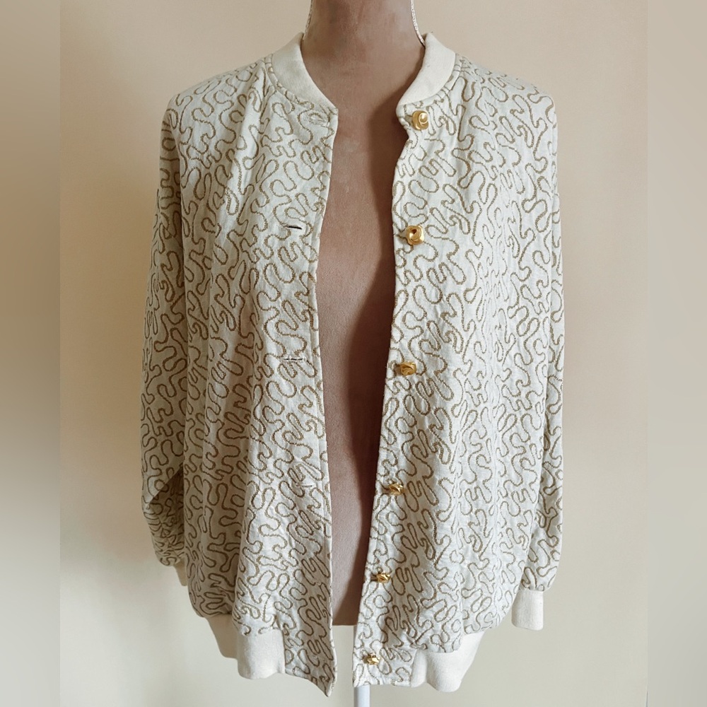 Vintage Gold Glitter Cardigan